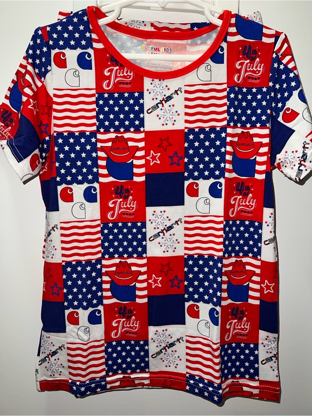 Carhartt USA 4th of July Red, White & Blue Bamboo Pajama Short Set